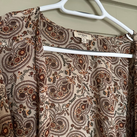 Umgee boho paisley bell sleeve kimono - Picture 3 of 3